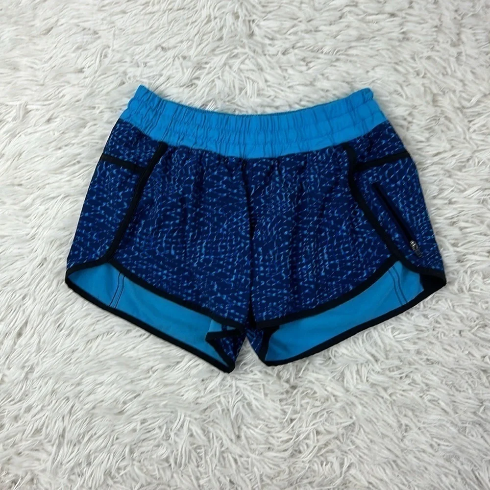Lululemon Tracker Short III Samba Snake Kayak Blue Hero Blue